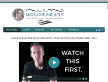 Tablet Screenshot of mymigrainemiracle.com